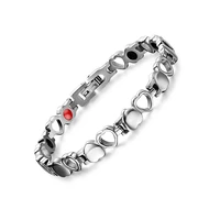 love shape magnetic bracelet health energy emf protection bracelet charm jewelry