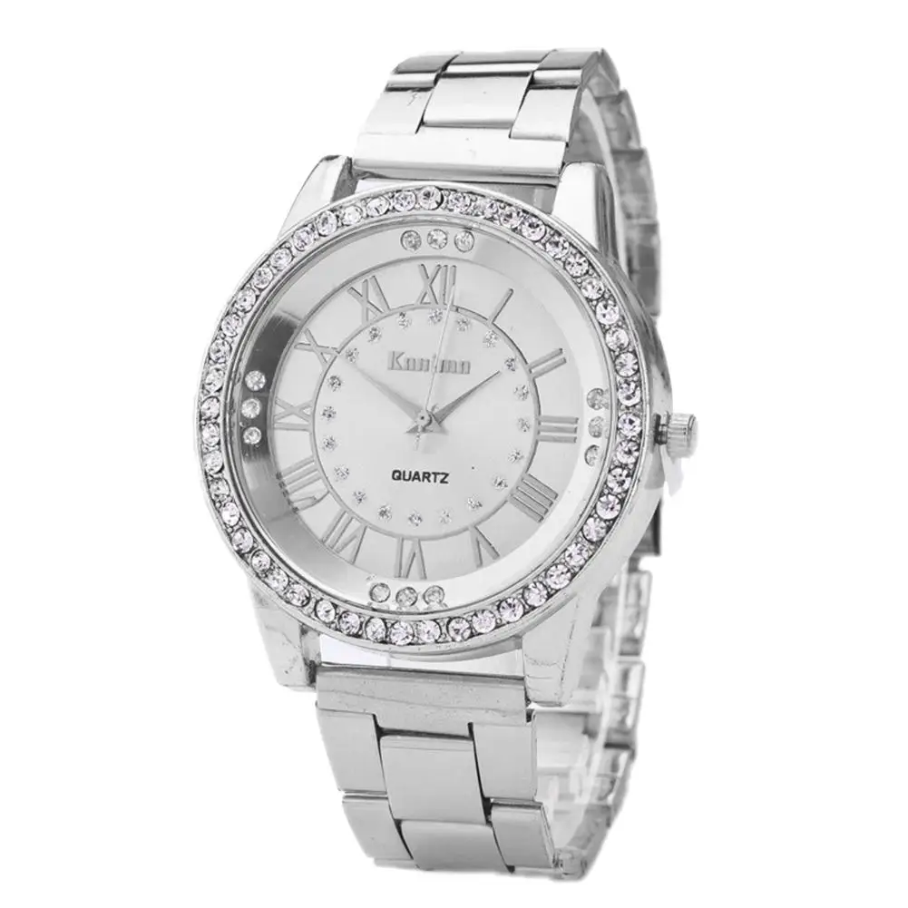 Топ люксовый бренд женские часы с римскими цифрами Стразы индекс сплава группа