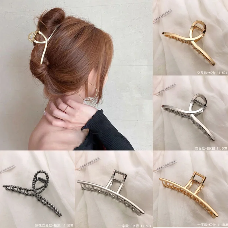 

MueRaa 2021 Alloy Cross Korean Style Women Girls Hair Claws Hair Clips Hair Accessories Fashion Big Hairgrips Hairpins Headwear