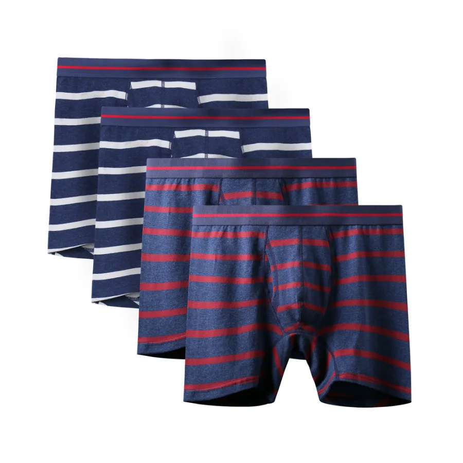 4Pcs A2388 Mix A22 4 шт./партия, новое качество, Mr fashion, сексуальный бренд, хлопок, Аутентичные, U выпуклые, мужские, плюс длинные боксеры, шорты, специальное большое нижнее белье, жир - Цвет: 4Pcs A2388 Mix A22