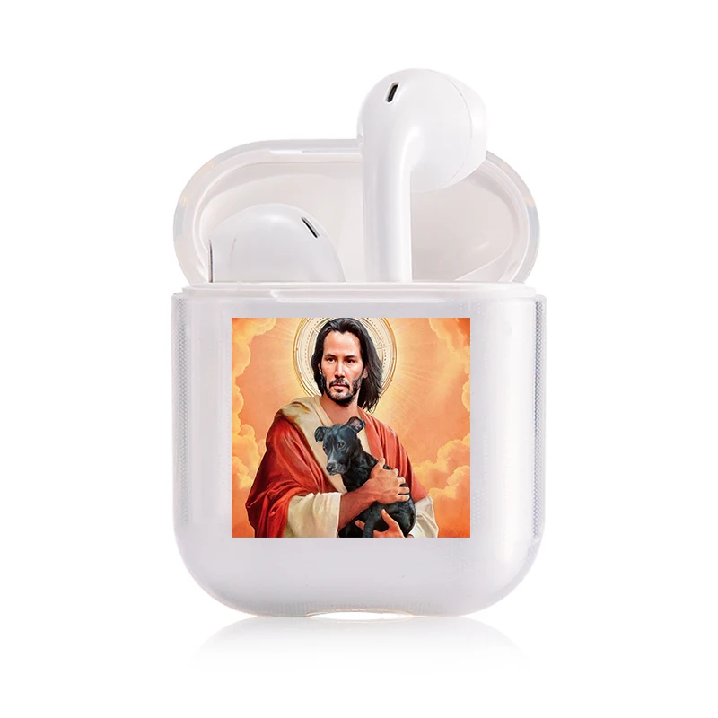 I050088 Забавный чехол знаменитостей для наушников Apple airpods, чехол Mona Lisa Jesus Van Gogh Bluetooth Pop AirPods, прозрачный жесткий чехол - Цвет: I050088