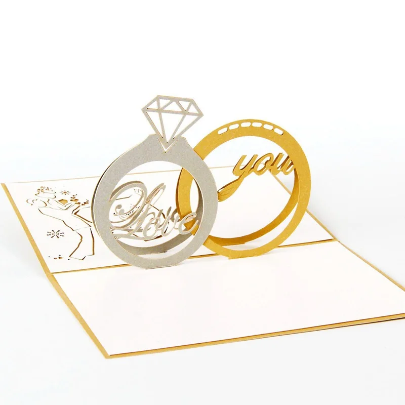 3D love поздравительная открытка персонализированные свадебные открытки