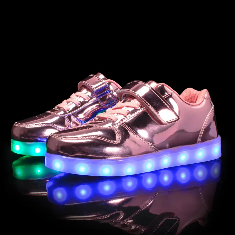 Новинка Детские светящиеся кроссовки с usb зарядкой детская обувь подсветкой для