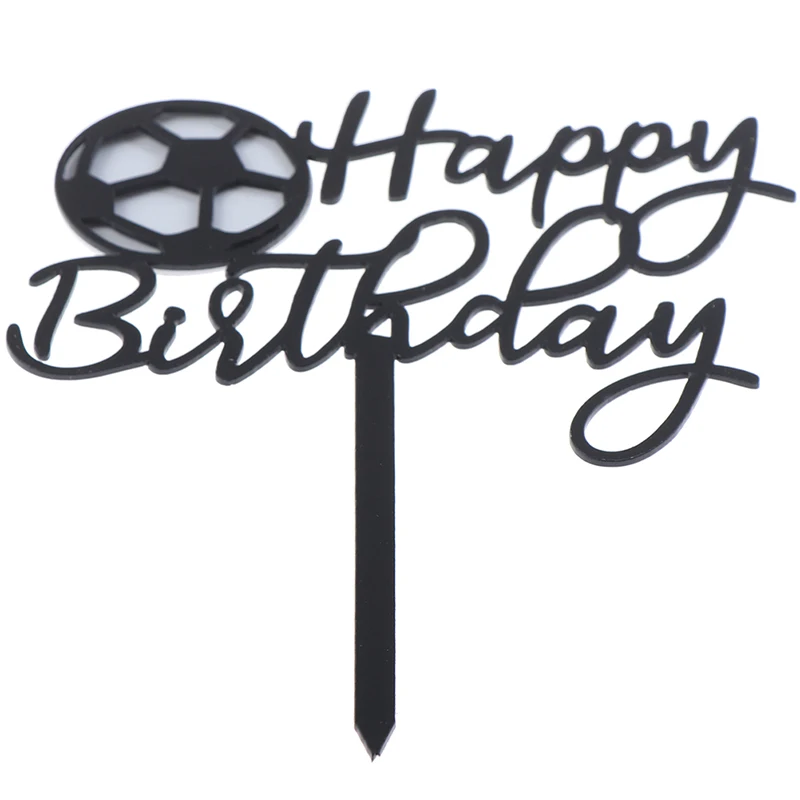 Новый футбольный акриловый торт Топпер Новинка для торта С Днем Рождения