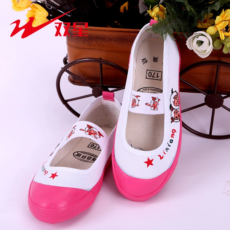 Детская удобная повседневная обувь с двойной звездой для девочек 2020 парусиновая