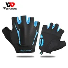WEST BIKING перчатки для велоспорта, гелевые велосипедные перчатки с полупальцами, мужские, женские, мужские, для спорта на открытом воздухе, противоскользящие, противоударные велосипедные перчатки