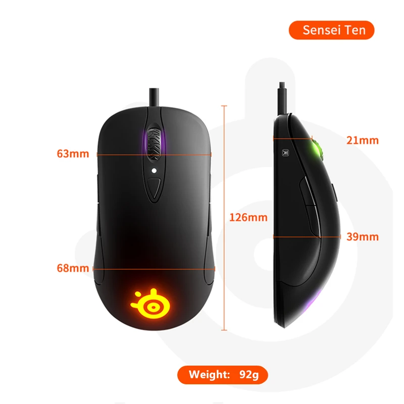 Steelseries сенсей десять игровой Мышь 18000 потребительская TrueMove про оптическое Сенсор