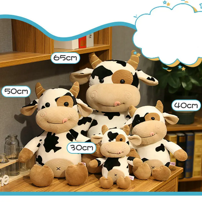 30-65 см животное мультфильм коровки мягкая плюшевая игрушка Kawaii кукла крупного