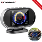 Автомобильный сканер KONNWEI OBD2, бортовой компьютер KW206, цифровой скоростной прибор для диагностики автомобиля, монитор температуры и скорости воды