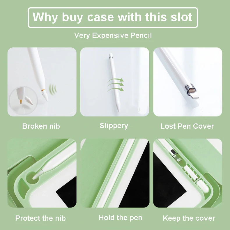 

For iPad 7th Generation 10.2 2019 Case With Pencil Holder PU Leather Smart Cover Auto Wake for iPad 10.2 inch Funda Capa+Film