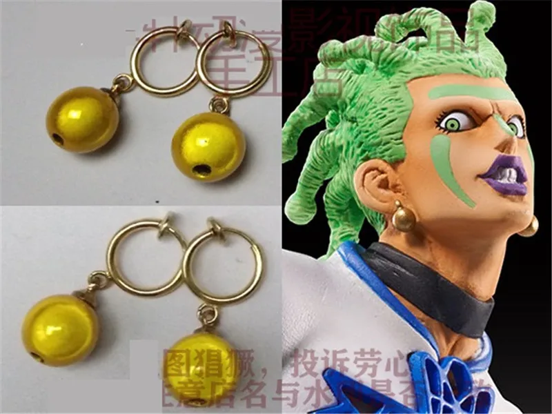 1 пара JoJos невероятное приключение Косплэй кисибэ Рохан металла серьги-гвоздики Kakyoin Нориаки вишня серьги в форме пера ювелирных изделий