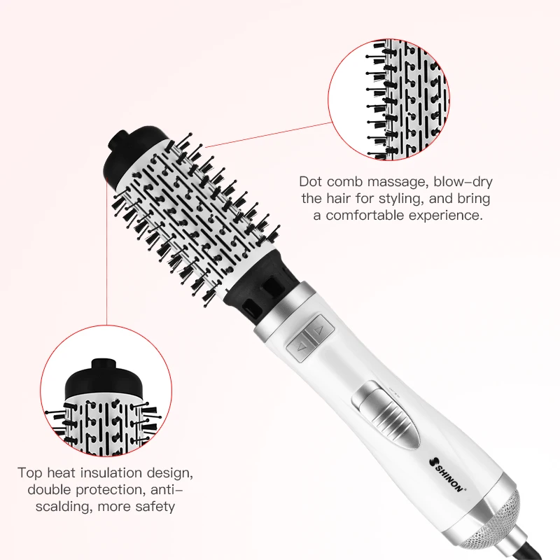 Volumizer Hot Air Comb Electric Rotating Hair Dryer Brush Straightener Curler Fast Heating Hairdryer Blow Styler Care Tool |