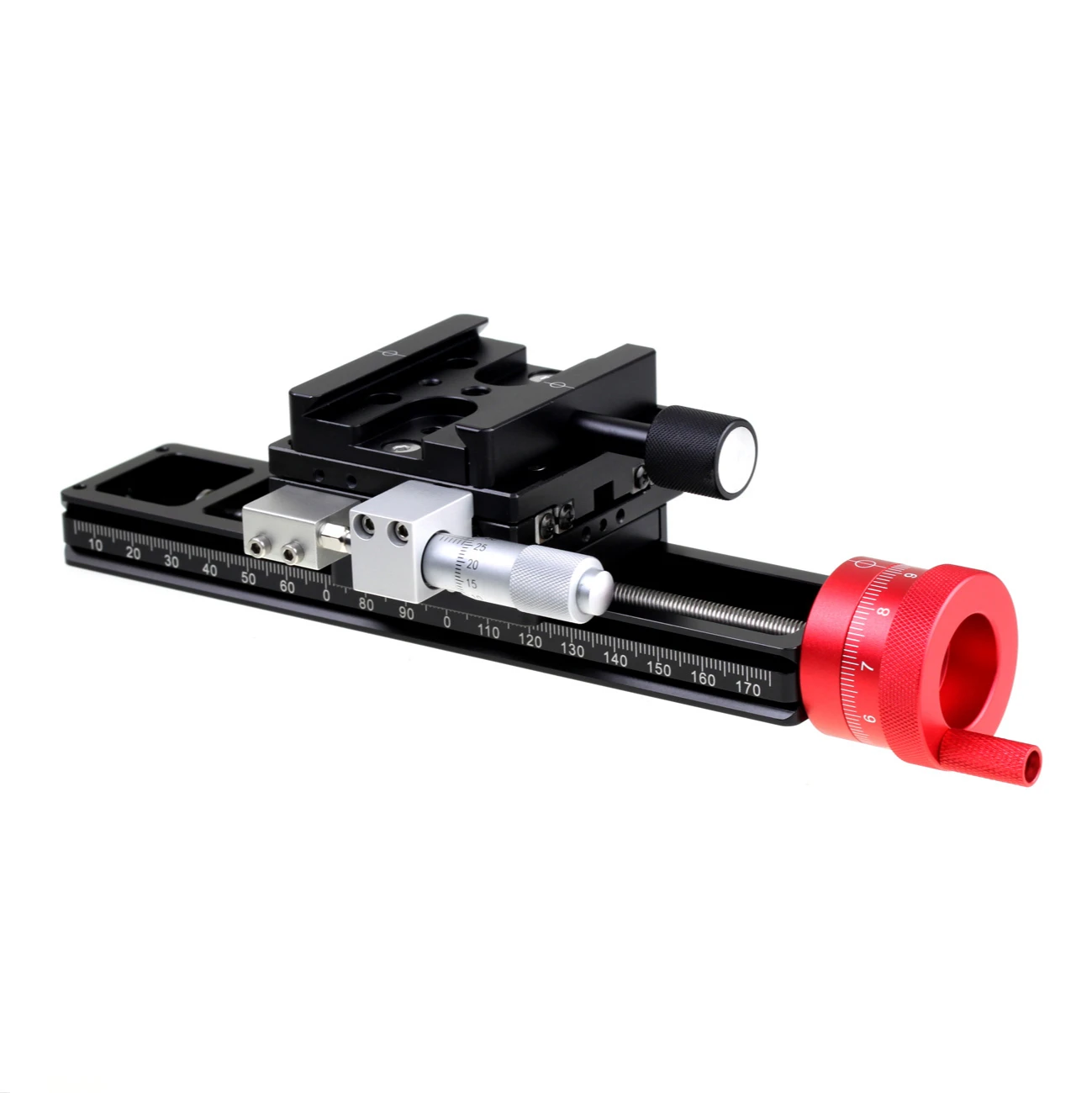 

Double Precision Stacked Photography Slide Micrometer Head Micro Trimming Guide 180MM Macro Focusing Rail Slider Aluminium Allo