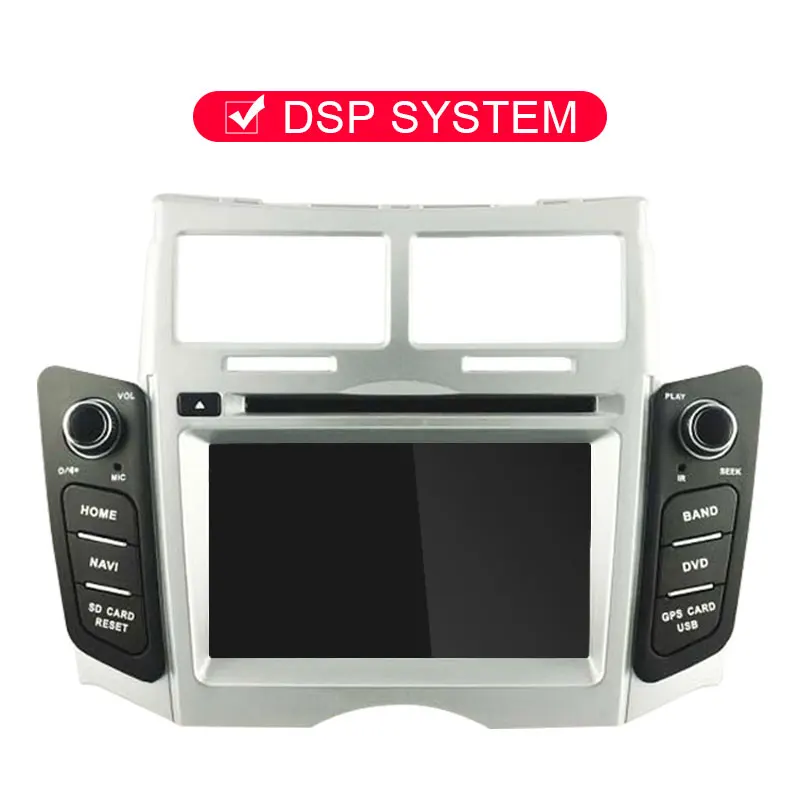 With DSP JDASTON Android 9,0 автомобильный dvd-плеер для Toyota Yaris 2005-2011 gps навигация 2 Din автомагнитола стерео Авто Аудио Восьмиядерный 4G+ 64G - Цвет: With DSP