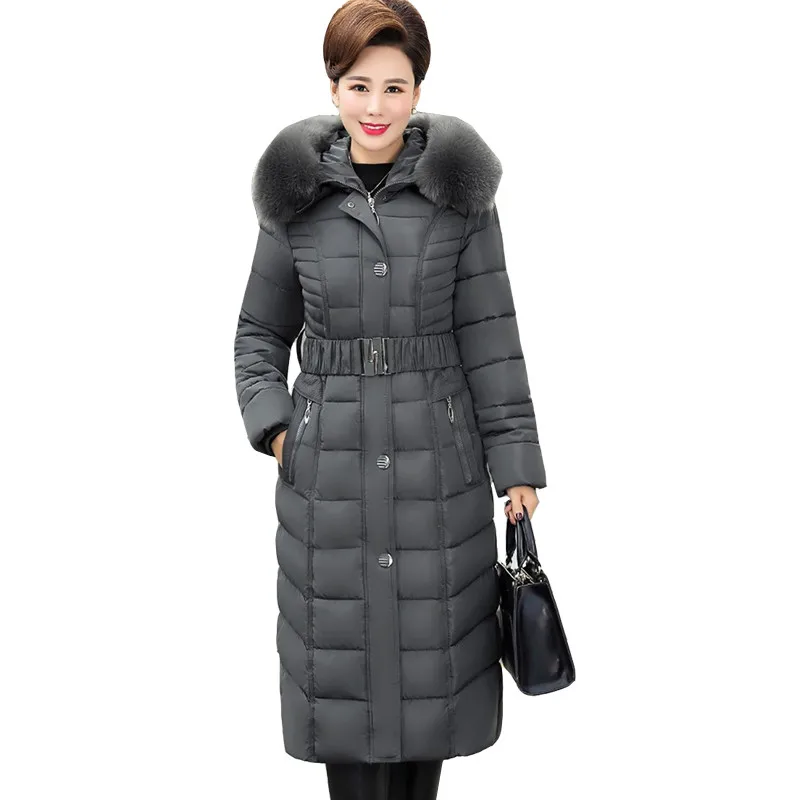 

Nice Winter Jacket Women Down Cotton Padded Warm Plus Size Long Hooded Fur Coat Jacket Parkas For Women Parkas Mujer R1162