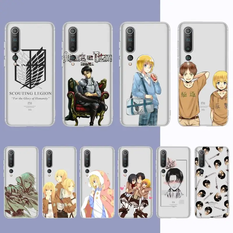 

Japanese Attack on Titan Phone Case For Redmi Note 5 7 8 9 10 A K20 pro max lite for Xiaomi 10pro 10T
