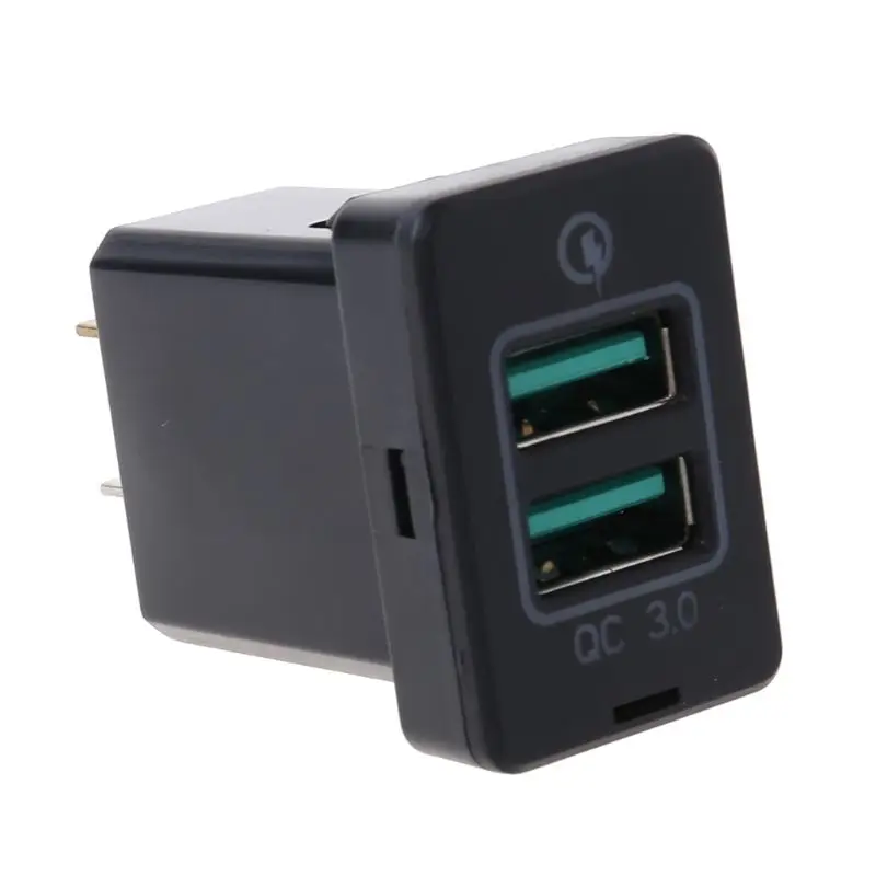 Новинка 2021 автомобильное зарядное устройство Quick Charge 3 0 с двумя USB-портами для TOYOTA
