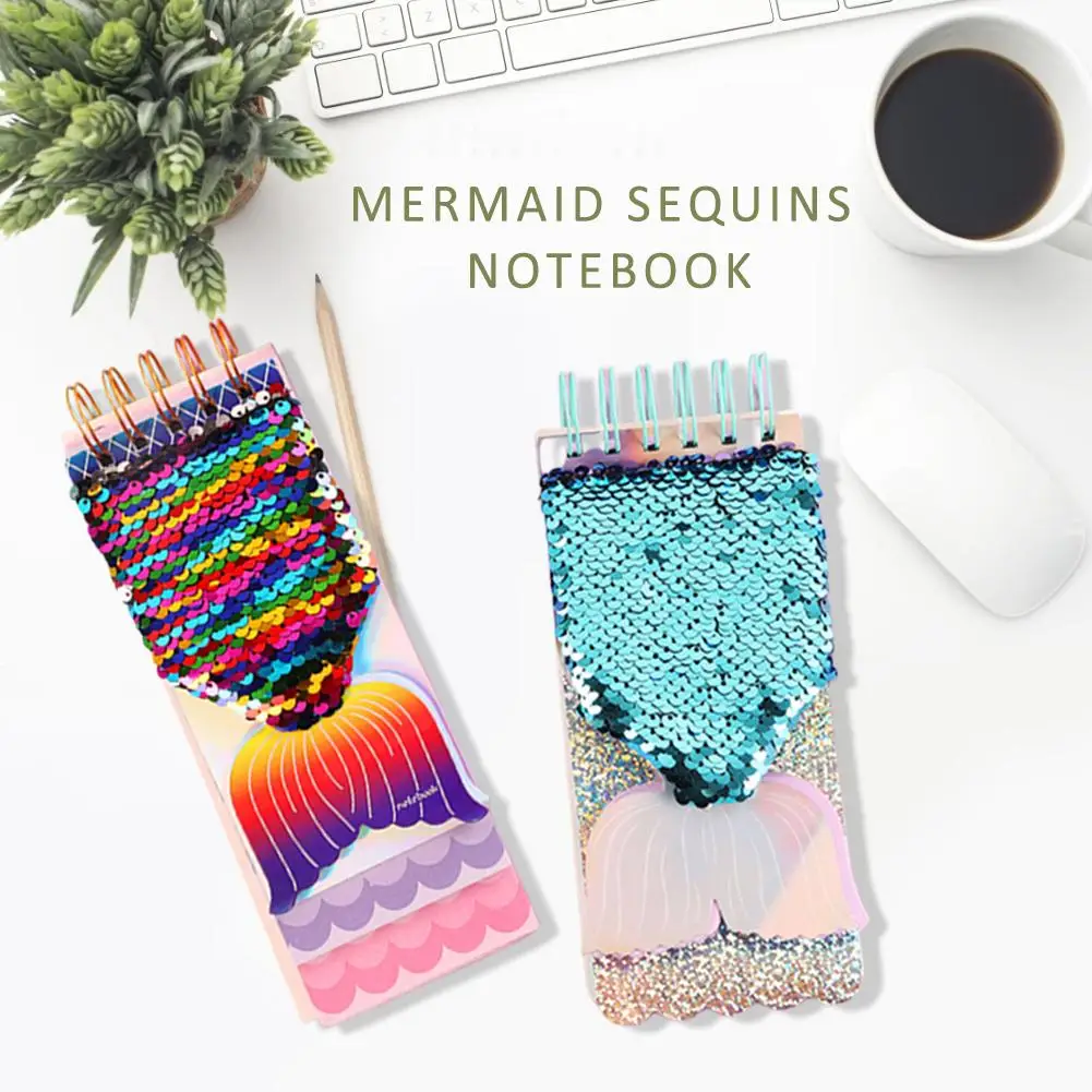 Волшебная записная книжка с хвостом русалки и блестками для офиса школы дневника