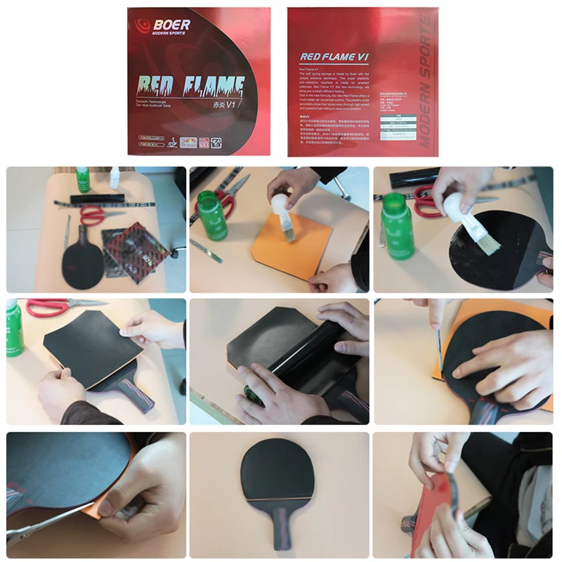 Ракетка Paddle профессиональная 1 шт. Настольный теннис летучая мышь Резиновая Губка пинг понг для бура