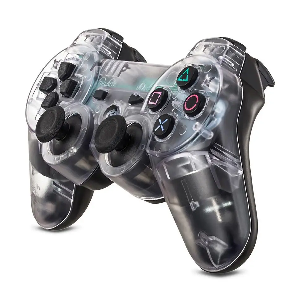 Transparent Беспроводной Bluetooth геймпад игровой контроллер для sony PS3 Playstation 3 SIXAXIS контроллер ПК Джойстик с противоскользящим захватом - Цвет: Transparent