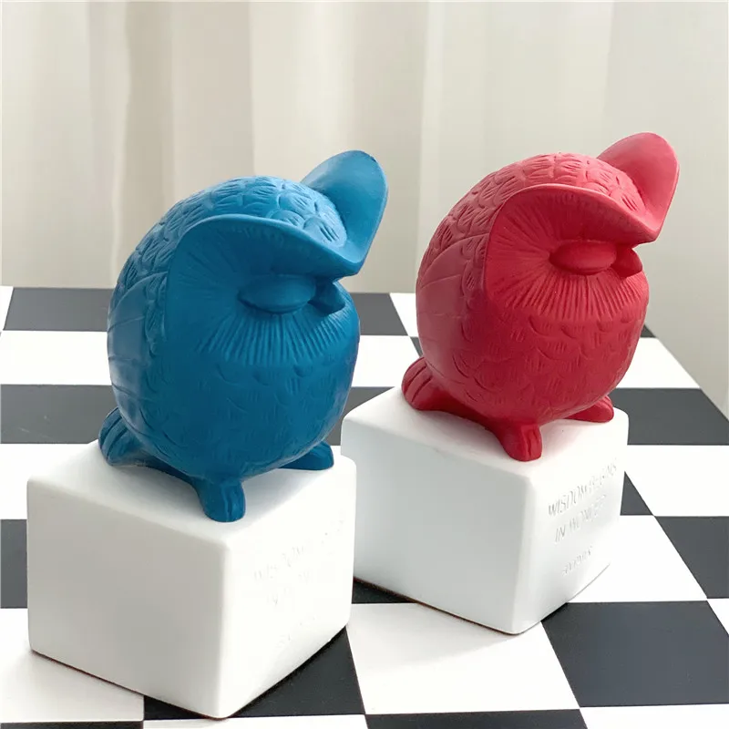 

Nordic Designer Owl Resin Sculpture Creative Simulation Animal Decoration Living Room Coffee Table Desktop Decor X5225