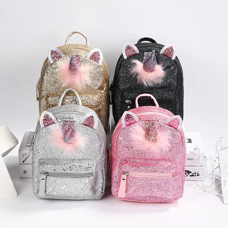 

Children's bag cartoon cute pink unicorn backpack