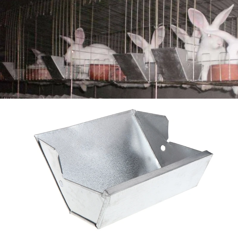 

Pro Rabbit Hutch Trough Feeder Drinker Bowl Farming Pet Animal Equipment Tool
