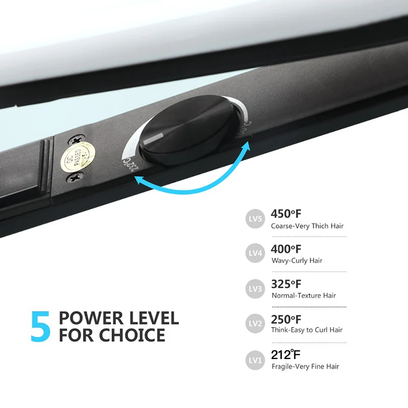 FMK Профессиональный Выпрямитель для волос керамический утюжок нано титановый