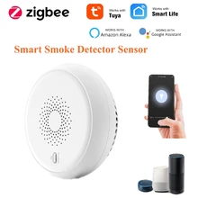 Zigbee Smart Smoke Detector Sensor Security Alarm System for Smart Life Tuya APP Remote Control,Work with Alexa Google Home