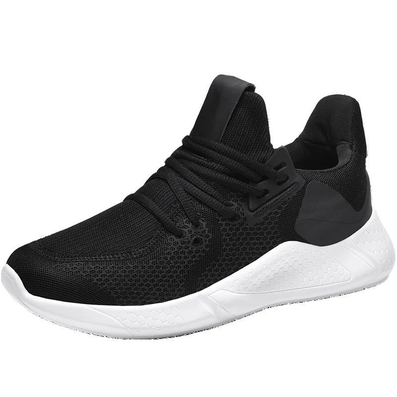 

2020 spring new lightweight casual shoes men's sneakers fashion comfortable mesh breathable lace men flying knit shoesY161