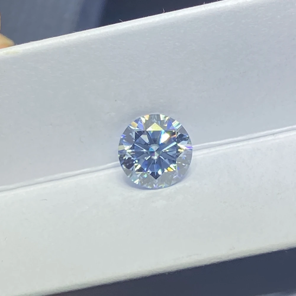 Meisidian новейший лабораторный создан алмаз VVS1 2 карата 8 мм синий сапфир фотоцена |