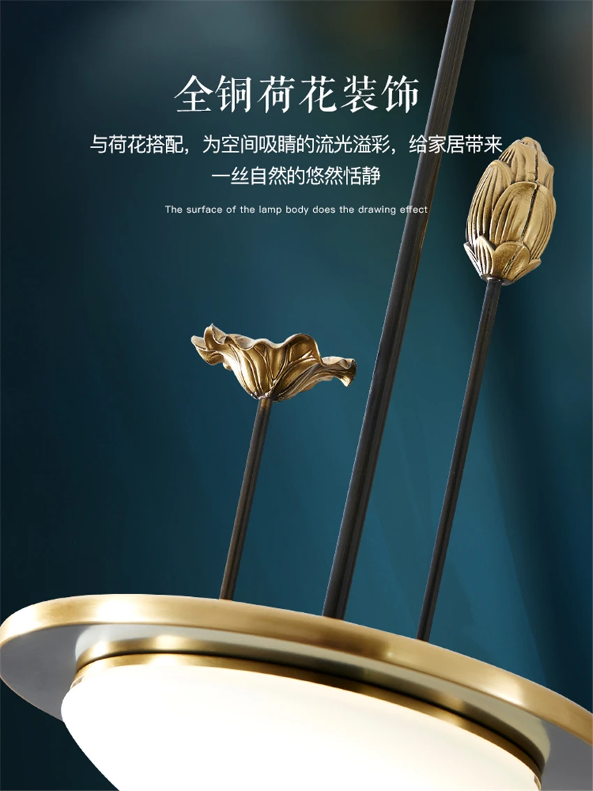 

Chinese Style Luxury Glass Pendant Lamps Living Room Study Bedroom Exquisite Copper Lighting Modern Art Decoration Pendant Light