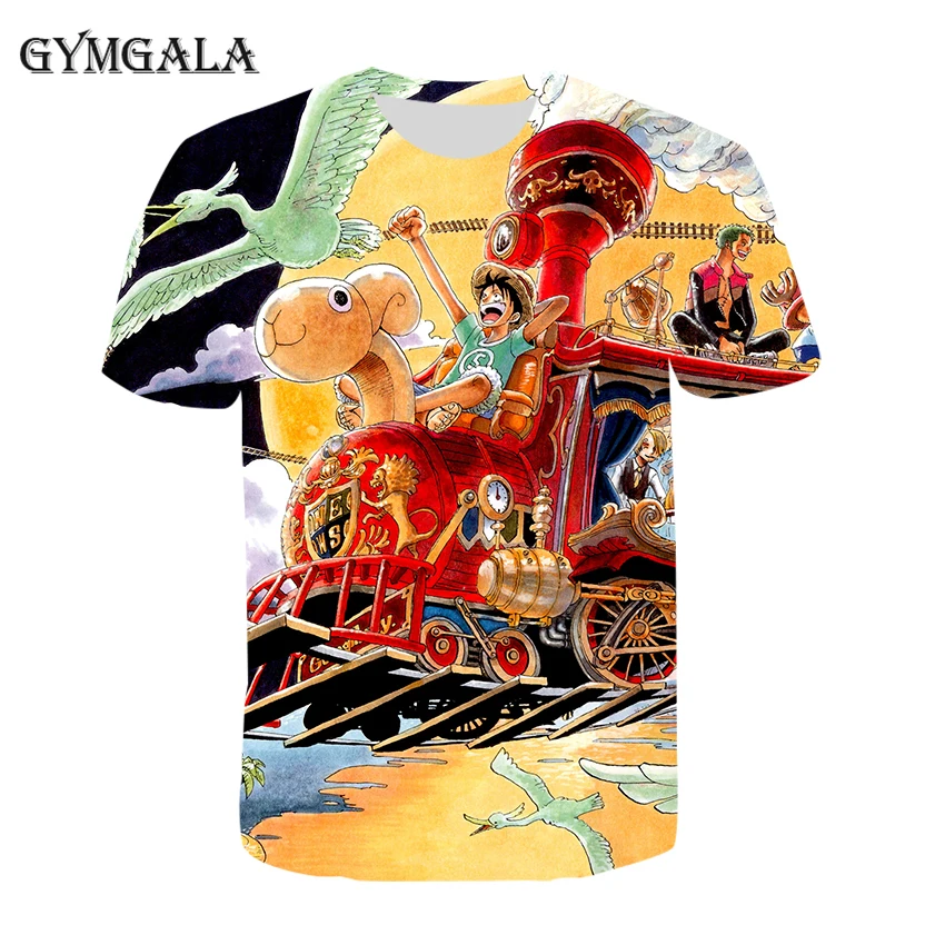 

Street summer children's short-sleeved 3D custom anime cartoon one piece custom fashion loose casual Kids T-shirt men and women
