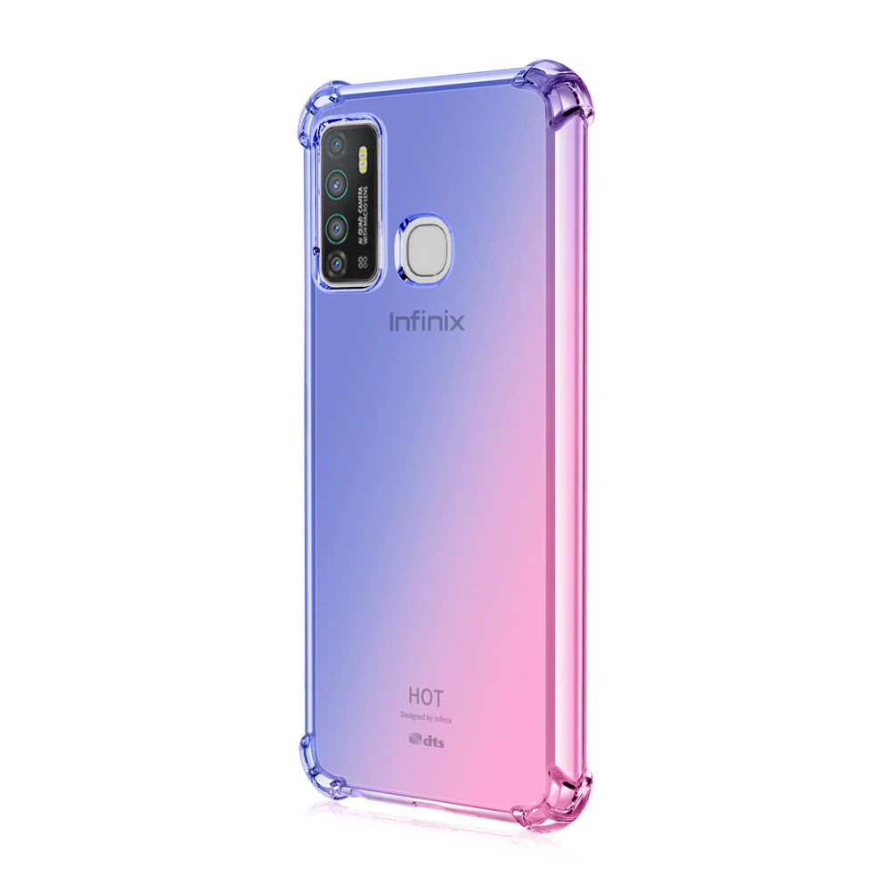 double color transparent phone case for infinix hot 10 lite 10t note 10pro hot 10i 9 note 7 8i zero 8 soft silicone cover fundas free global shipping