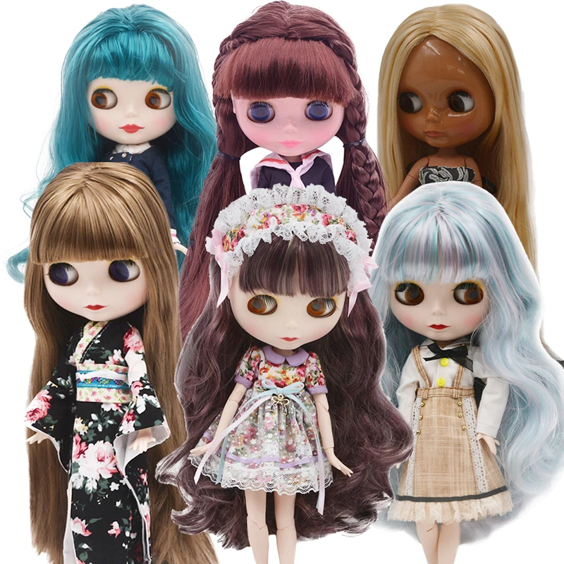 Blyth BJD кукла, Blyth кукла Обнаженная индивидуальные матовые лица куклы можно изменить макияж и платье DIY, 12 дюймов мяч шарнирные куклы 01