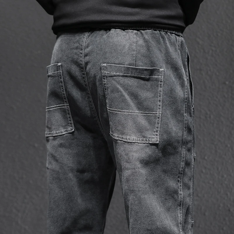 

2021 New Men Harlan Jeans Spring Male Hip Hop Style Light Blue Denim Pants Classic Little Feet Cowboy Trousers Brand Clothes 4XL