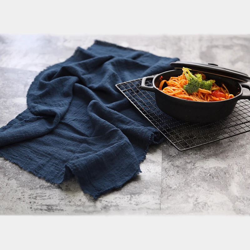 Хлопково-леняная ткань Профессиональные аксессуары для фотографии для украшения изысканной еды Фотография Фотостудия Студийные реквизиты для съемки на столе.