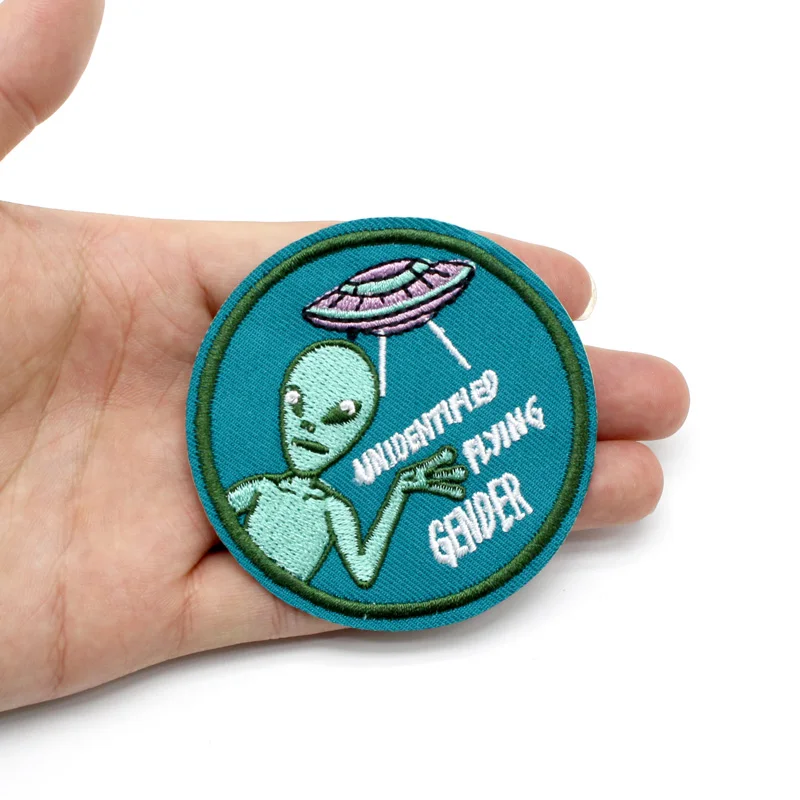 UFO подвеска в виде космонавта и планеты патчи для глажения на одежду джинсы