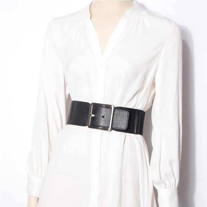 

Ремень VD1778 женский из ПУ кожи, черный эластичный пояс, 2022