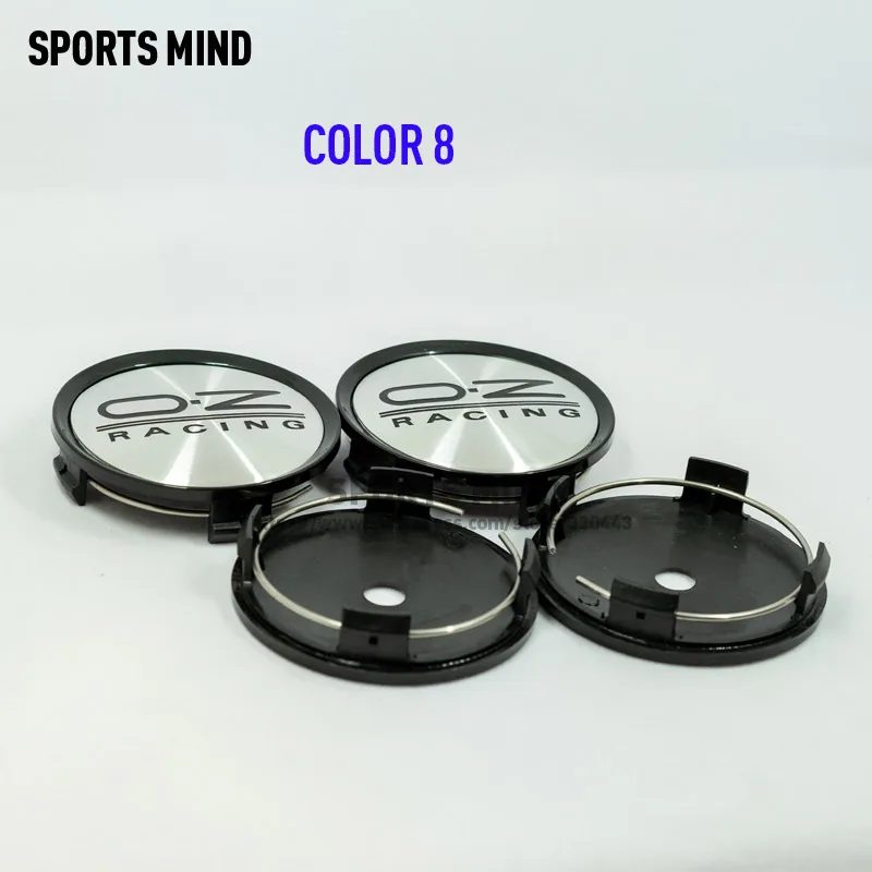 COLOR 8 4 шт./лот 75 мм Центральная втулка колеса автомобиля колпачки для OZ Racing WHEEL эмблема логотип автомобиля аксессуары для укладки - Цвет: COLOR 8