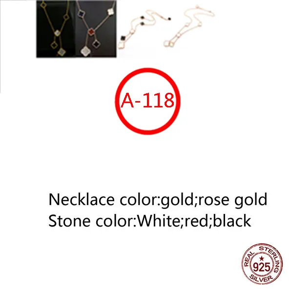 

A118 s925 sterling silver necklace personality fashion style four-leaf clover high-end style new jewelry girlfriend gift hot