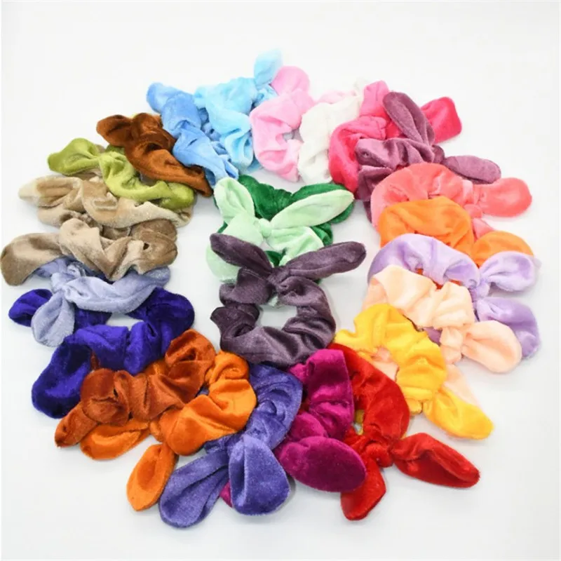 Милые винтажные резинки для волос 1 шт. женские эластичные с ушками кролика