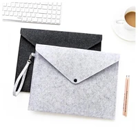 1pc large capacity a4 felt file bag business document briefcase filing products stationery storage documents ticket organizer