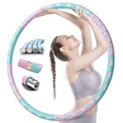 6-секционный съемный Простой спортивный обруч из нержавеющей стали, тренажер для фитнеса, тренажерного зала, утяжеленное кольцо для талии, тренировочное оборудование