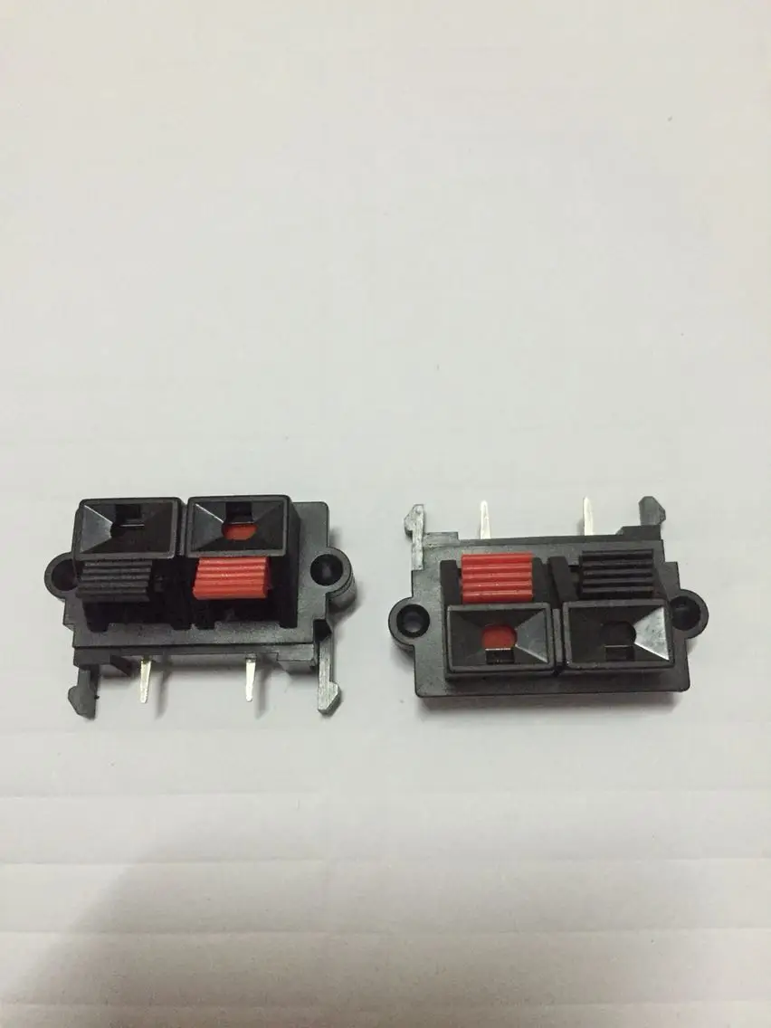 Original new 100% loudspeaker terminal clamp one row 2-position test clamps audio 2P red and black | Обустройство дома