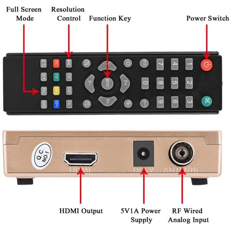 Адаптер преобразователя RF-HD аналоговый приемник аналоговая ТВ-приставка