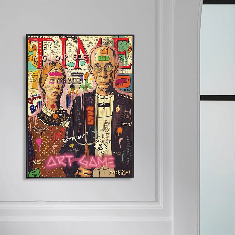 Ретро американская Готическая фигурка художественные картины на холсте постеры