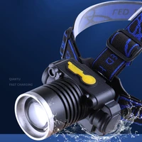rechargeable headlamp ultra bright outdoor strong light long range flashlight headlamp fishing linterna cabeza lighting dg50td