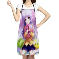 clannad anime pattern anti fouling kitchen aprons for men women household cleaning cooking baking waist bib 68x95cm 50x75cm