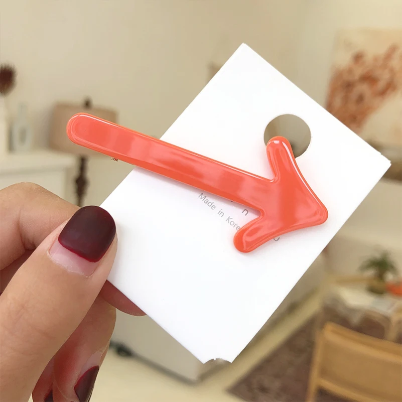 Милые красные желтые зеленые розовые темно-серые оранжевые заколки для волос из